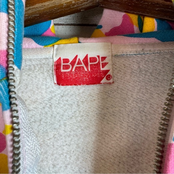 Vintage 2000’s BAPE cotton candy full zip baggy hoodie y2k size 3xl - Picture 4 of 9